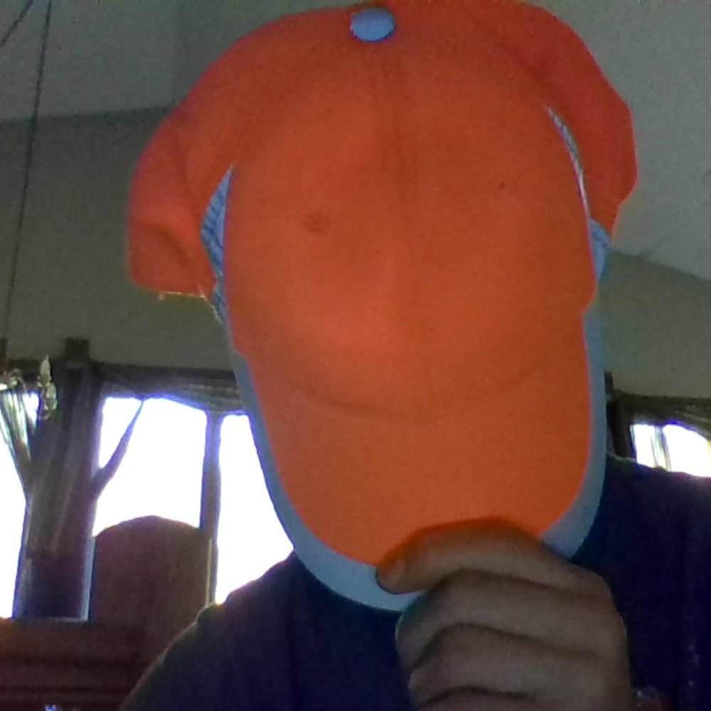 Orange reflecting hat